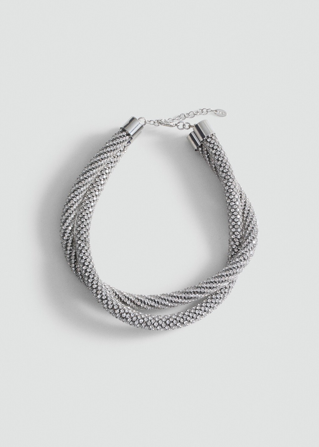 Double crystal necklace - Silver