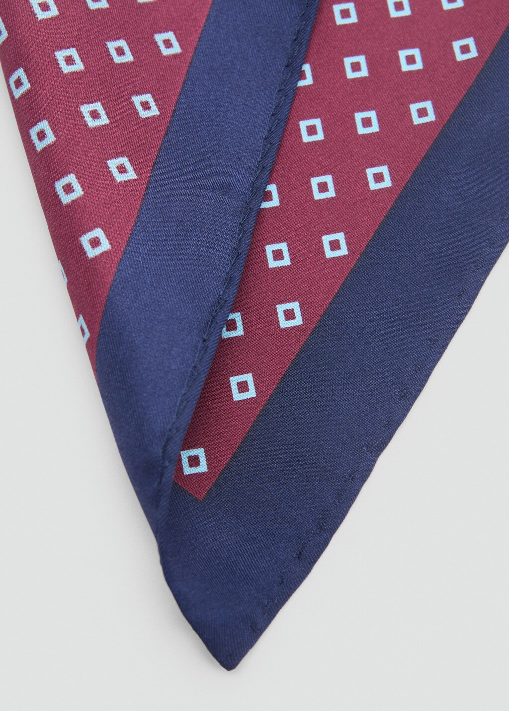100% silk pocket square - Burgundy