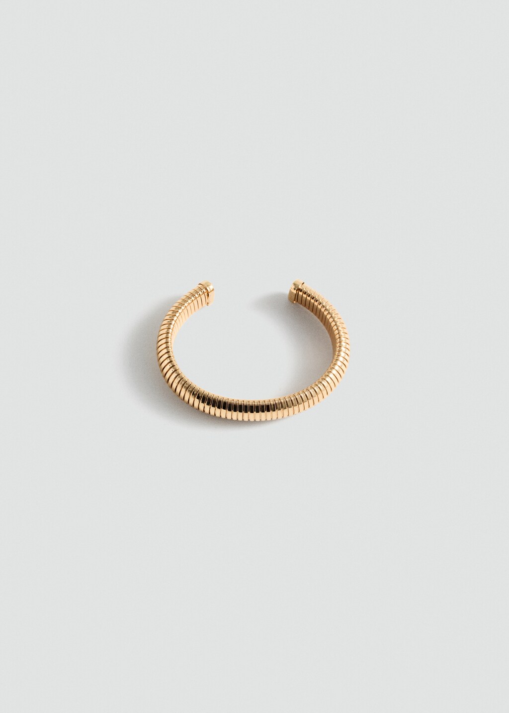 Rigid textured bracelet - Gold