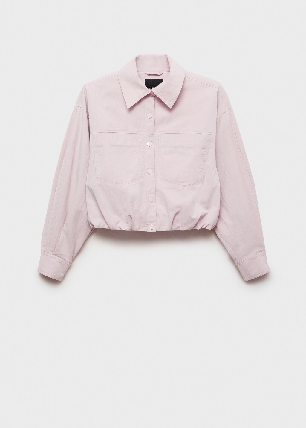 Gathered denim jacket - Lilac