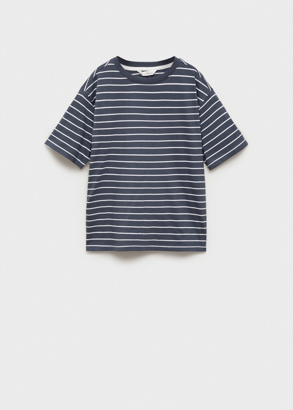 Striped cotton T-shirt - Dark Grey