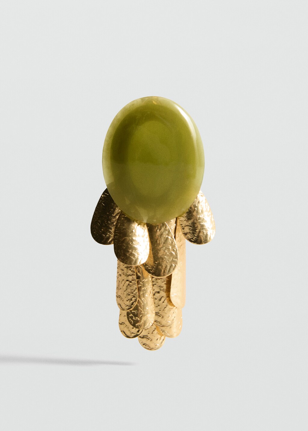 Circular waterfall-design earrings - Gold