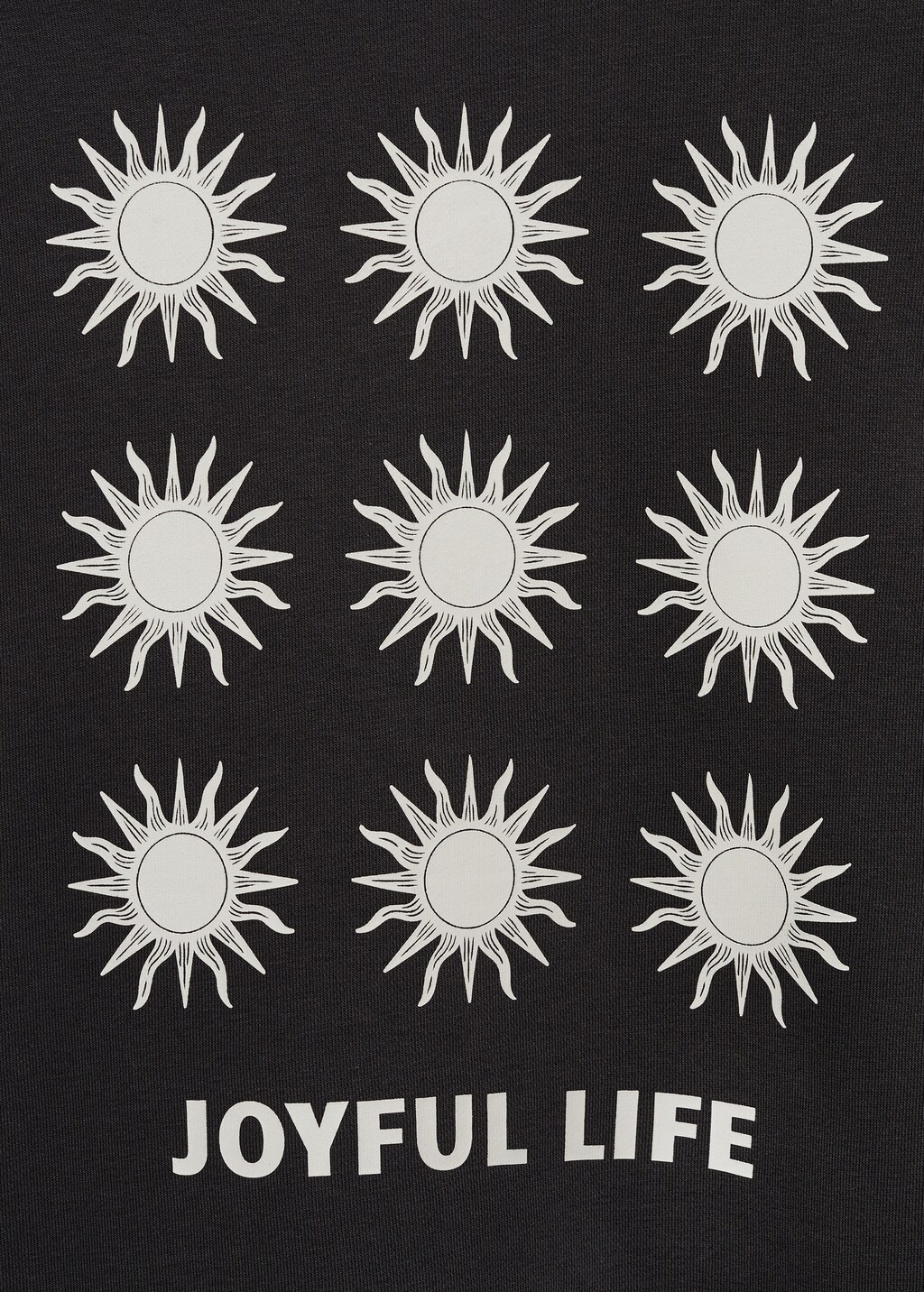 Printed cotton sweatshirt - Black