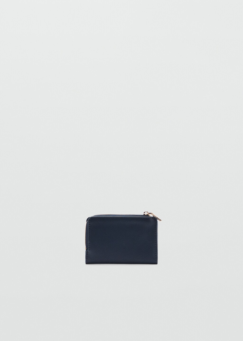 Saffiano-effect folded wallet - Sky Blue