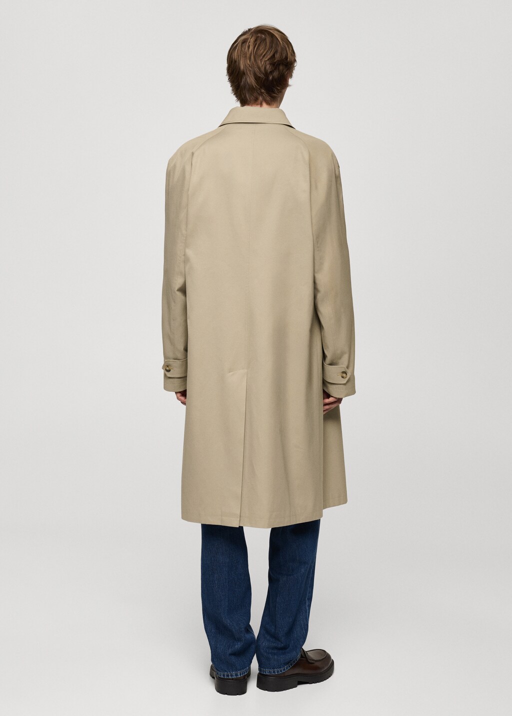Relaxed-fit water-repellent trench coat - Beige