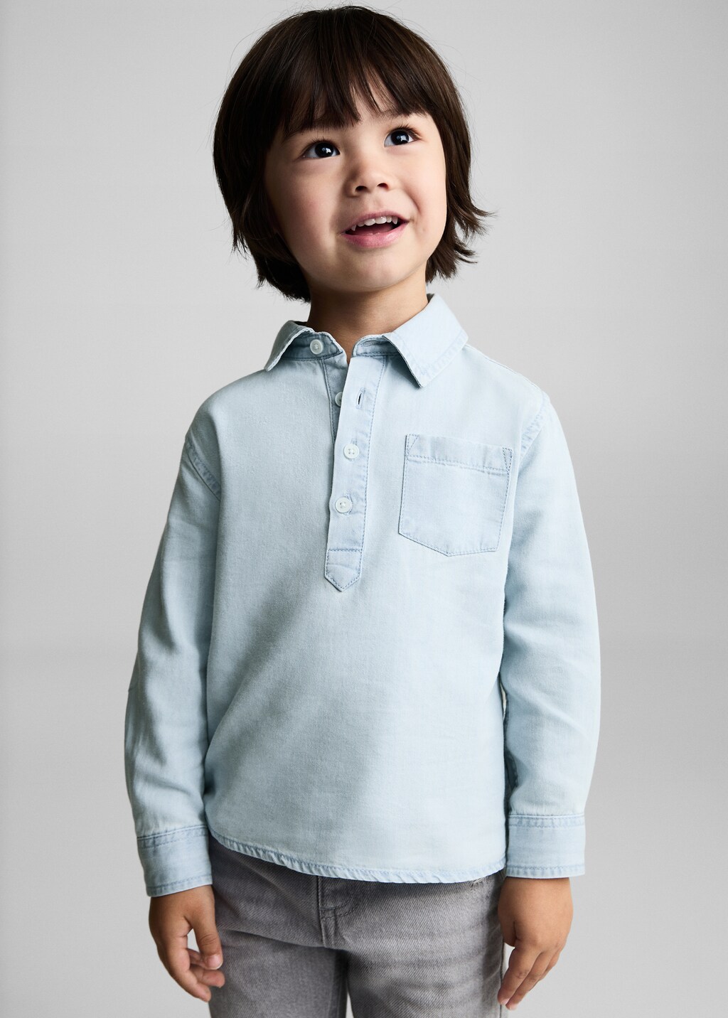 Pocket denim shirt - Light Blue