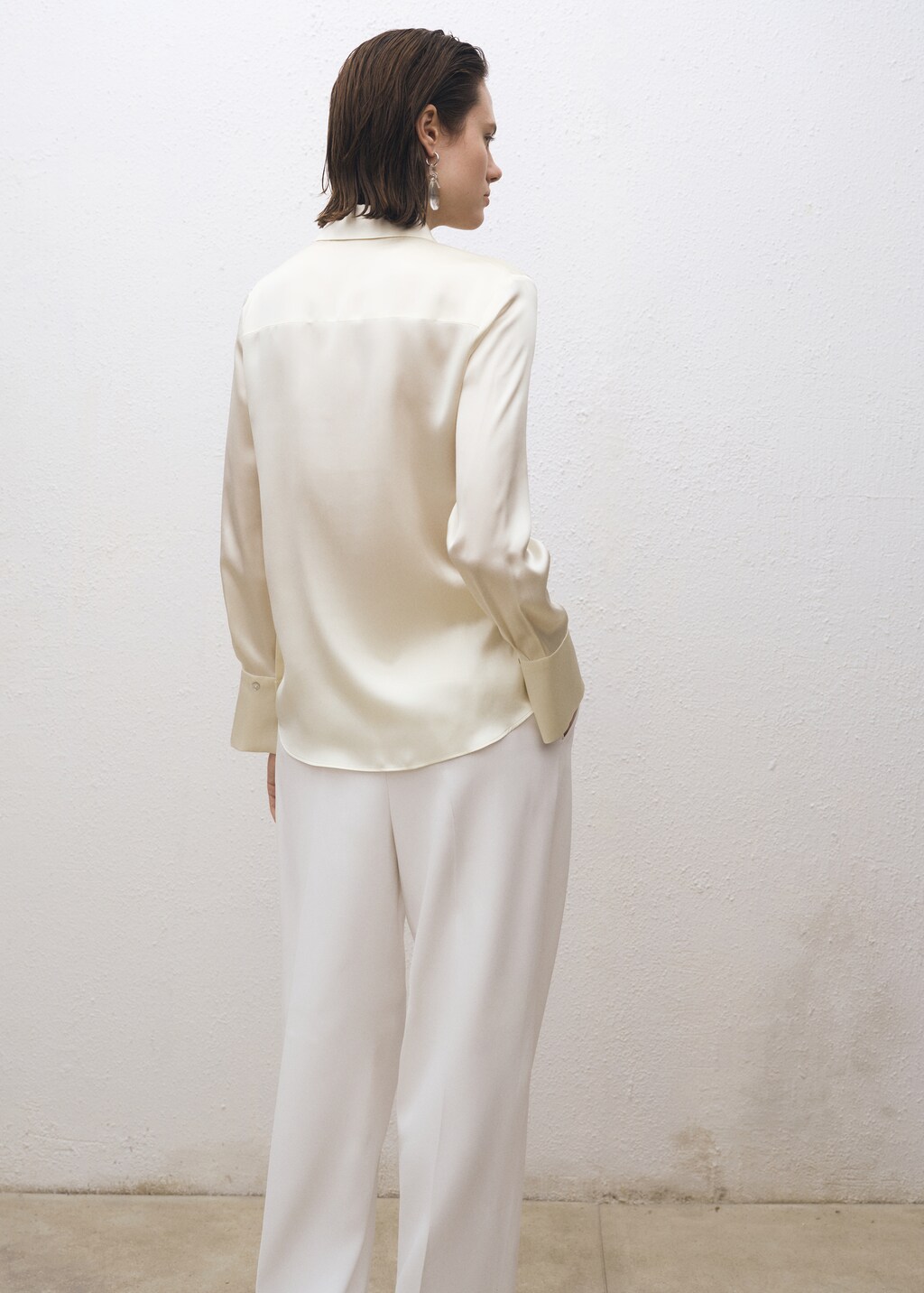 Satin silk shirt - Black