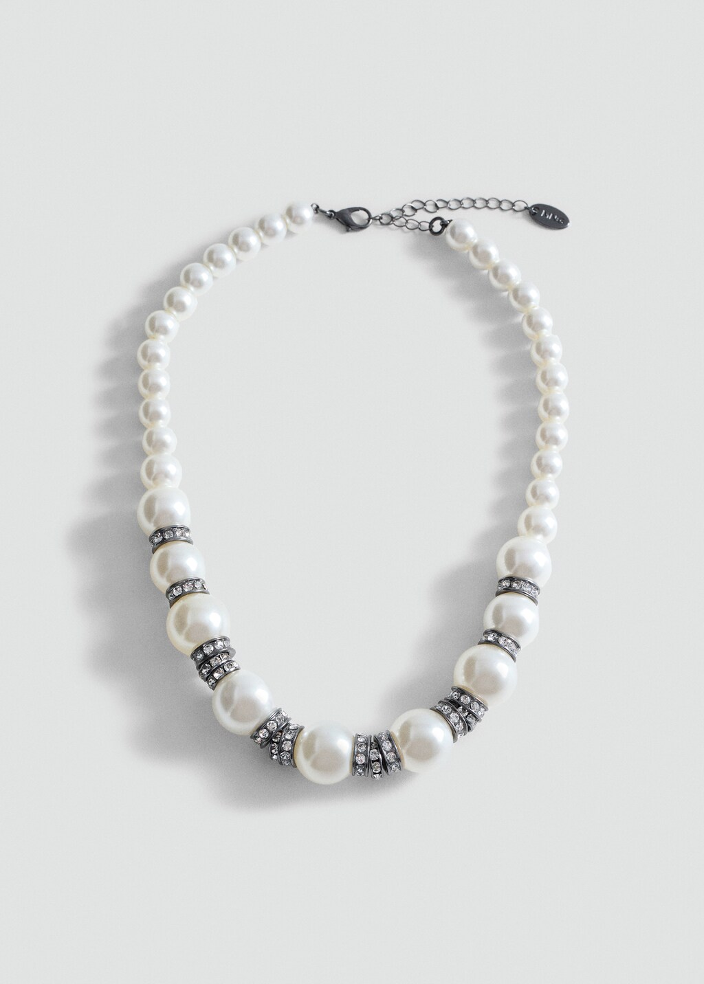 Mixed bead necklace - White