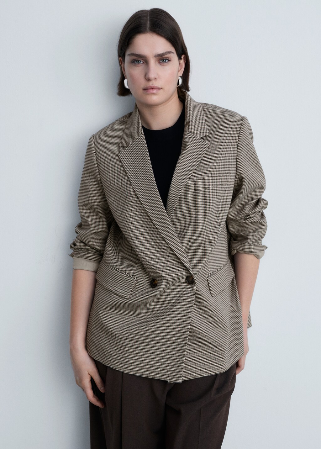 Double-breasted jacket - Brown