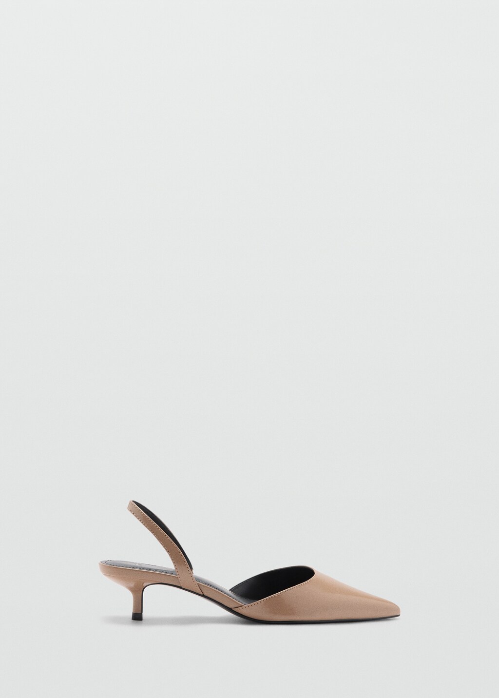 Kitten-heel pointed shoes - Light/Pastel Brown