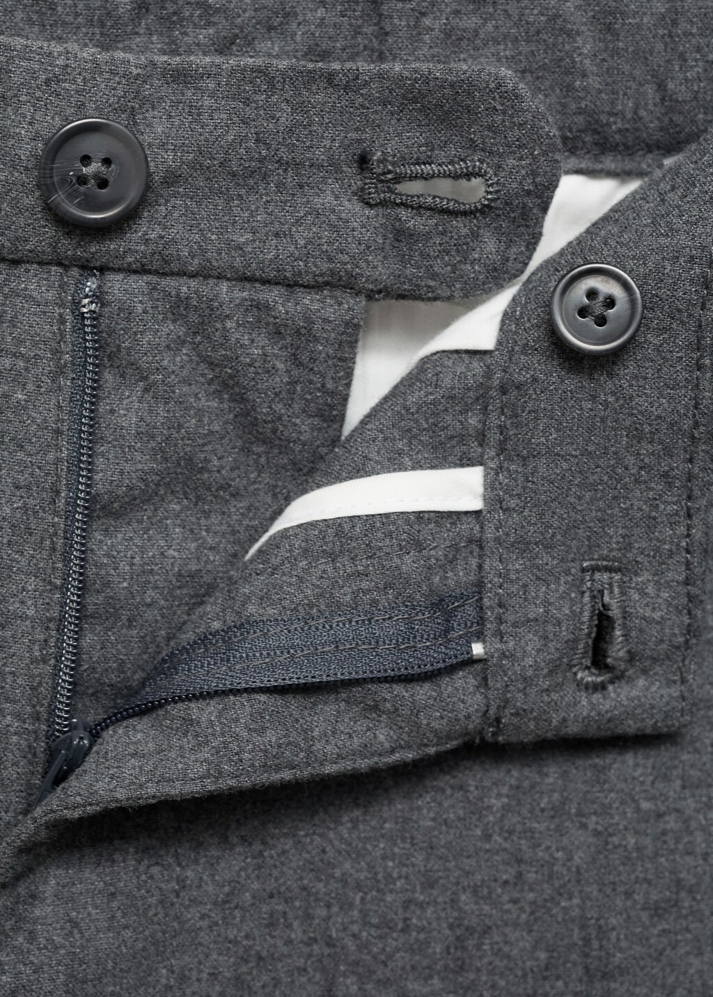 Micro-houndstooth flannel trousers - Brown