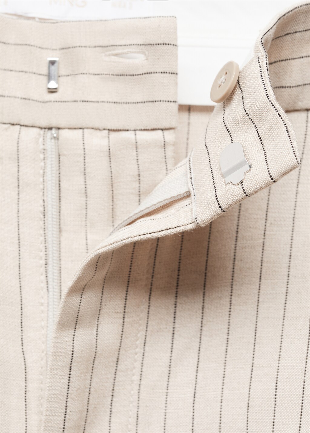 Striped suit trousers - Beige