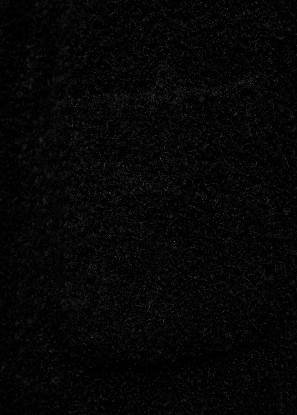 Bouclé knitted coat - Black