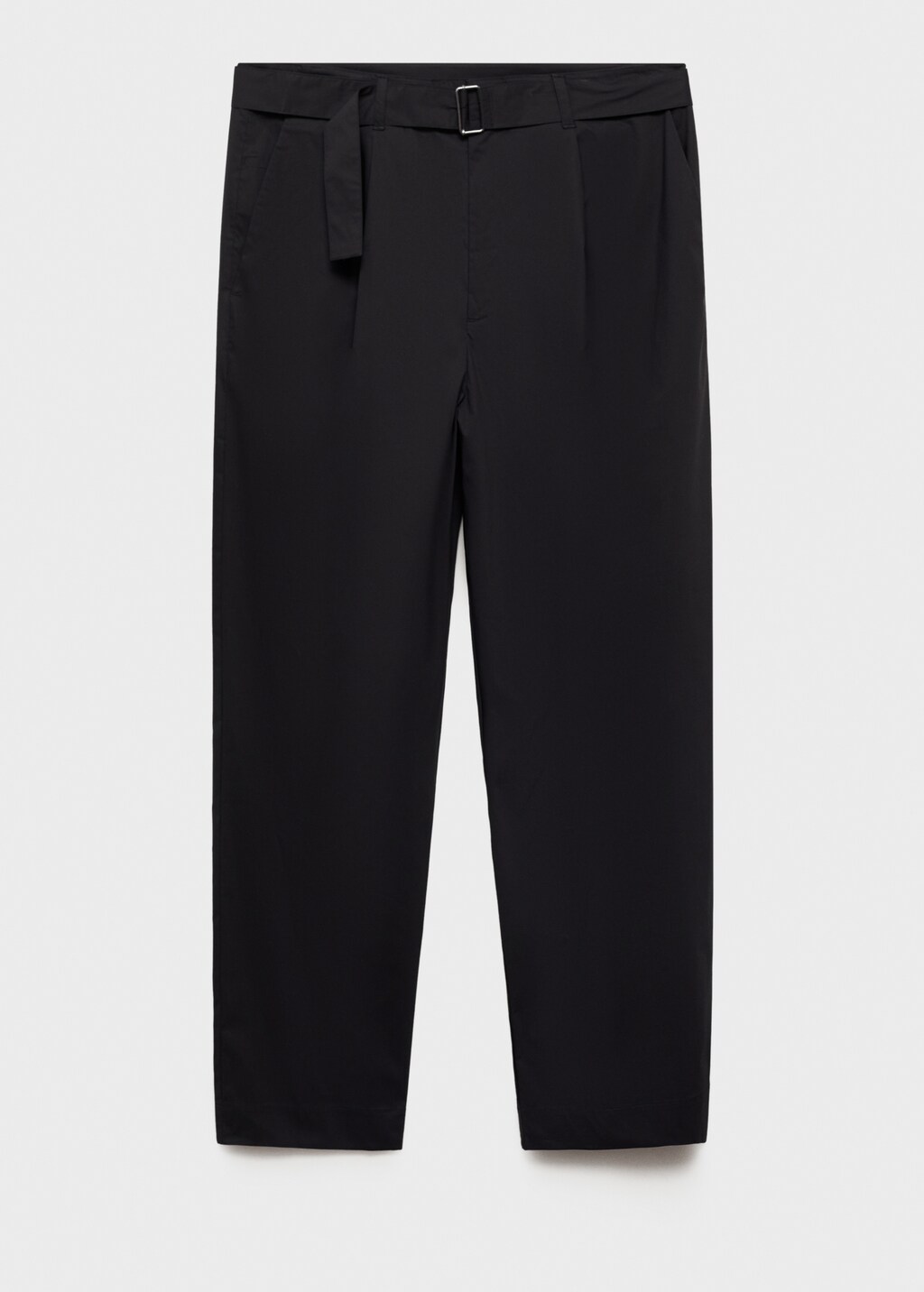 Relaxed-fit trousers with belt - Ecru