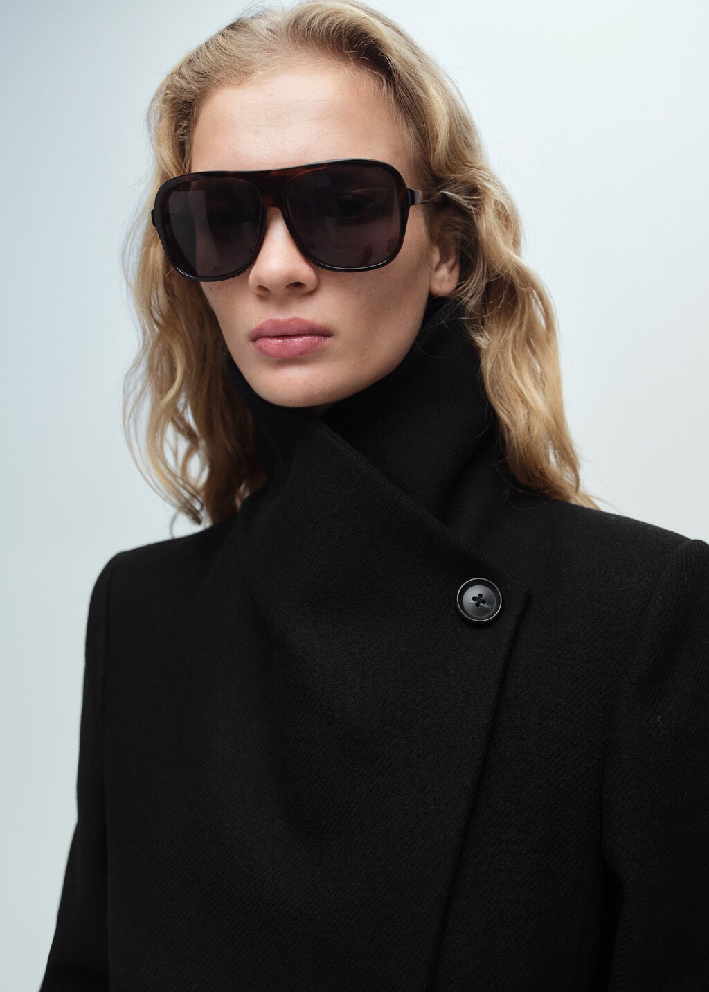 Manteco wool coat with belt - Medium Brown