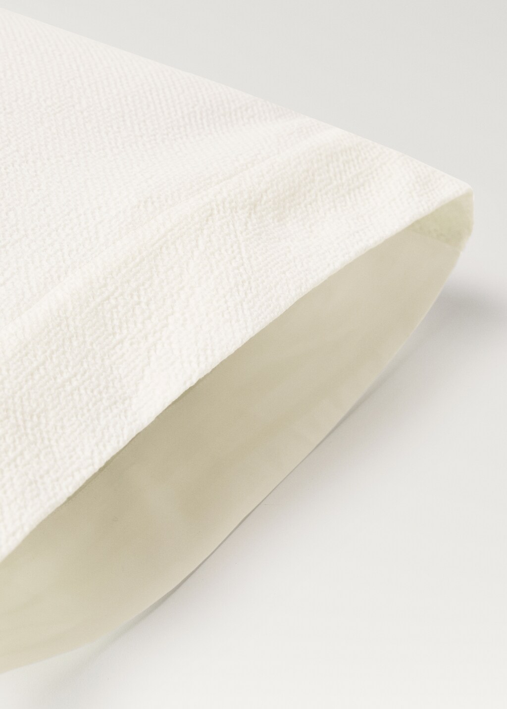 Percale cotton textured pillowcase 45x110 cm - Ecru