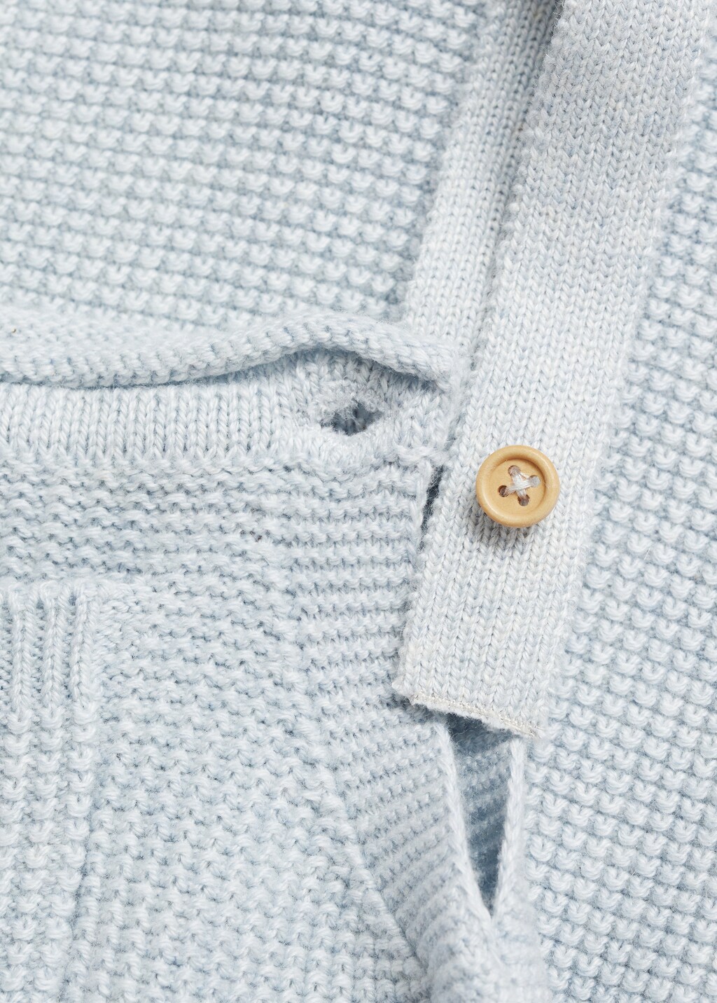 Long knitted dungarees - Sky Blue