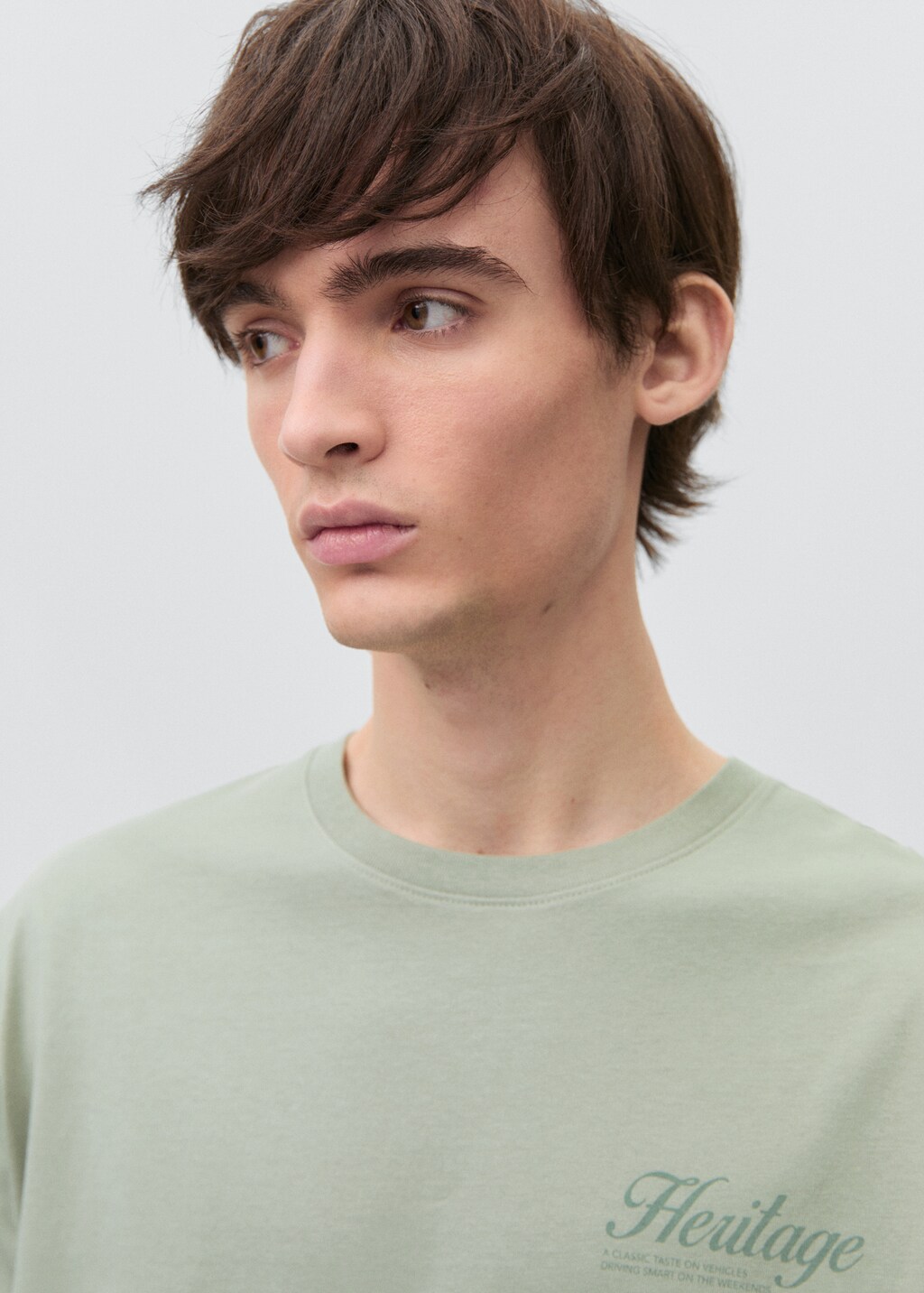 Printed cotton-blend T-shirt - Mint Green