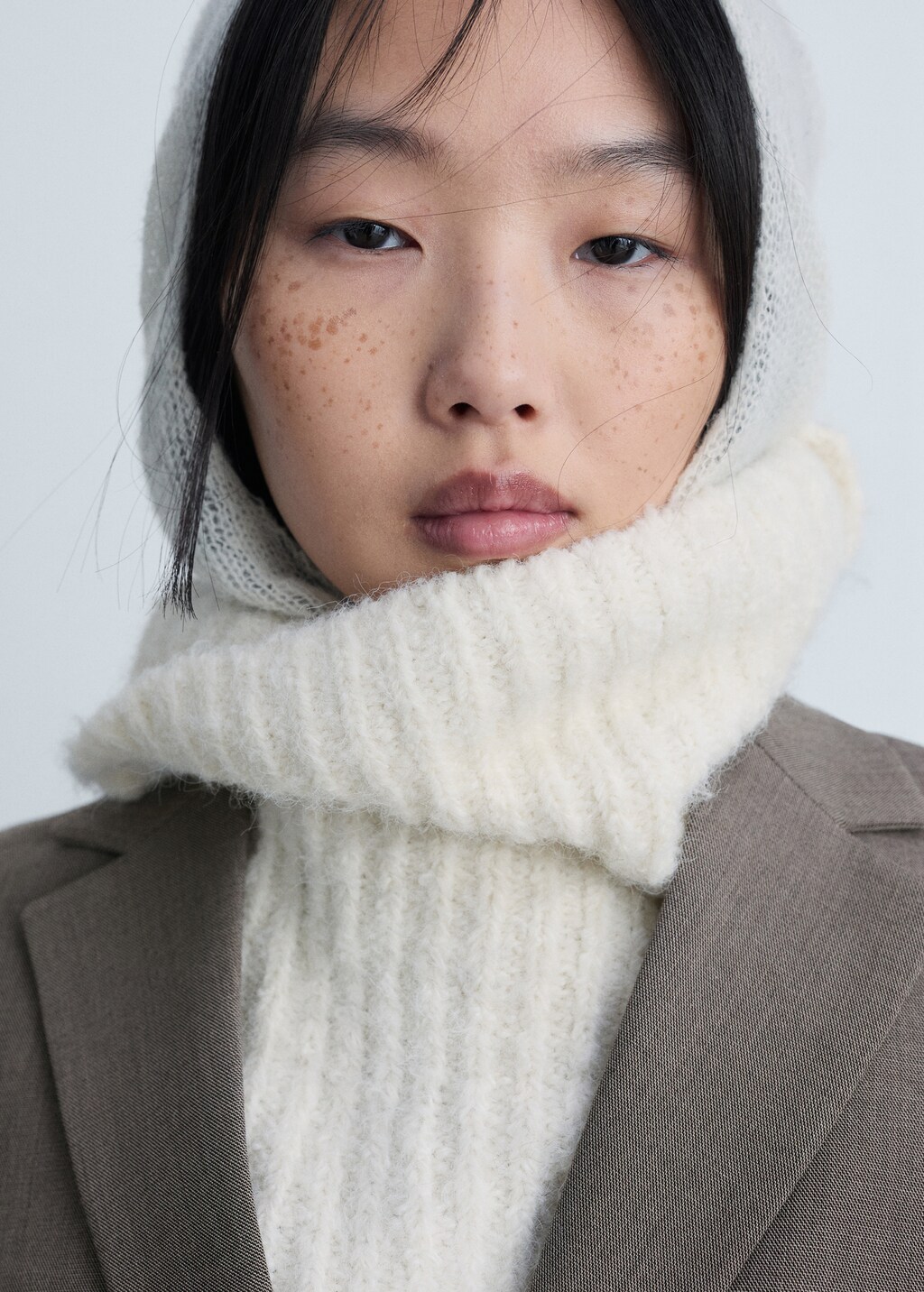 Crop suit blazer - Brown