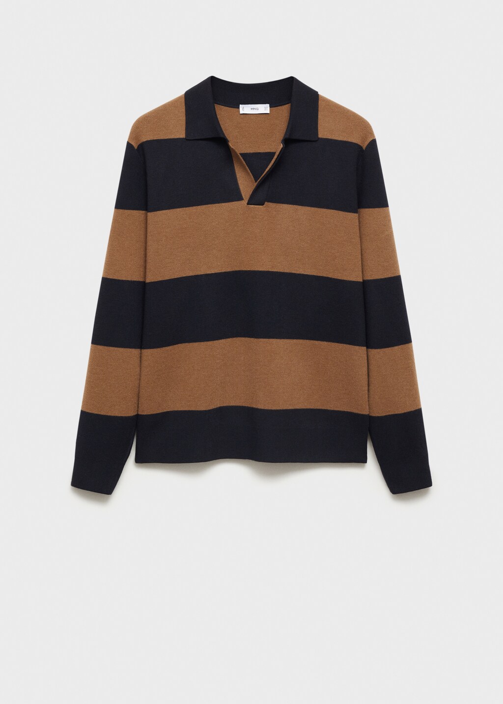 Striped design polo sweater - Dark Green