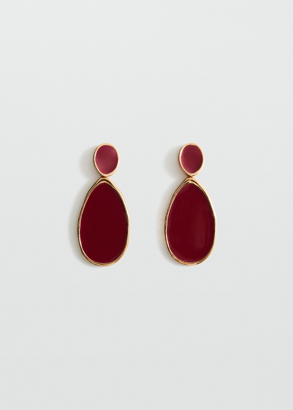 Long beaded earrings - Maroon
