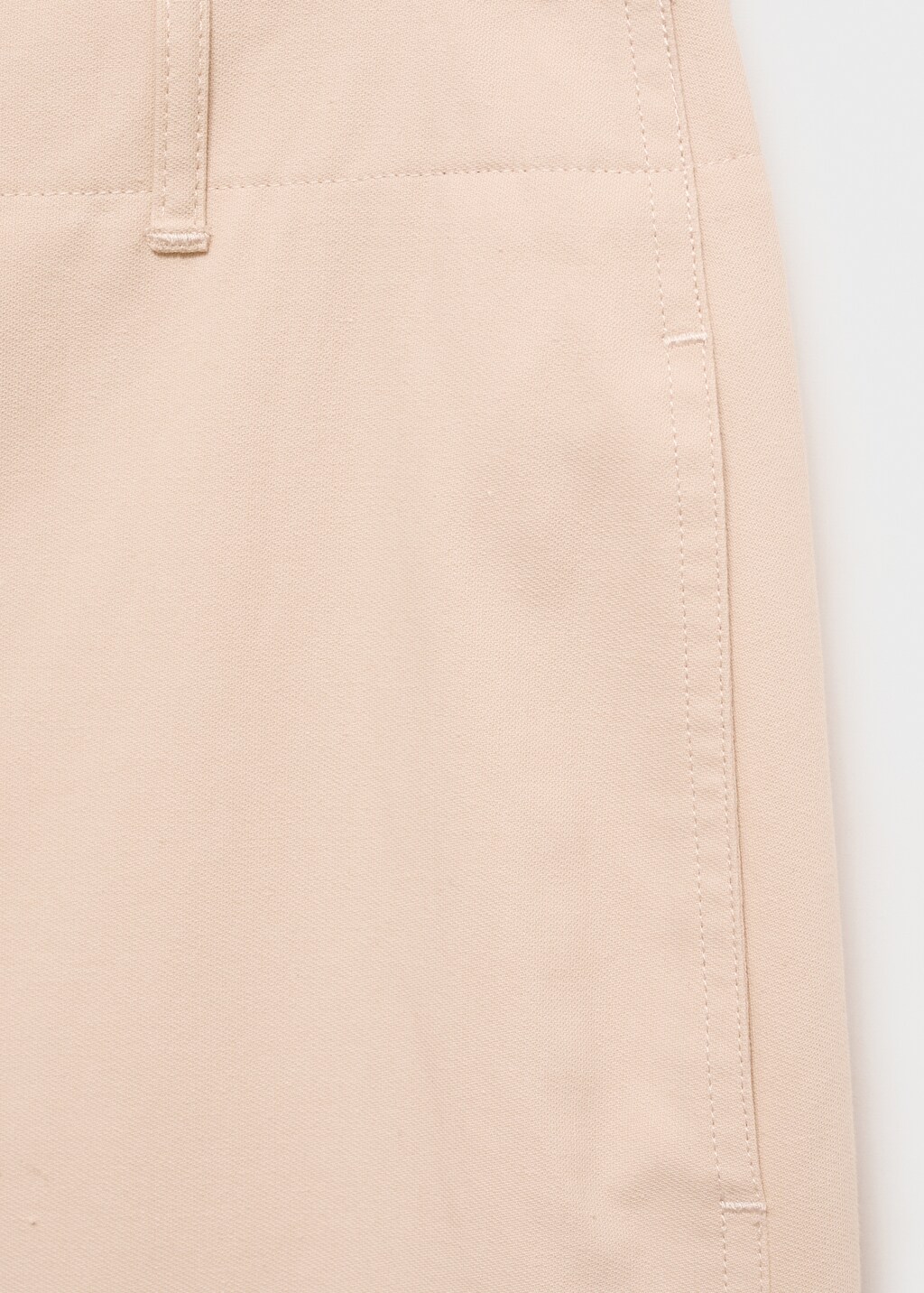 Mid-rise straight-fit cotton trousers - Ecru