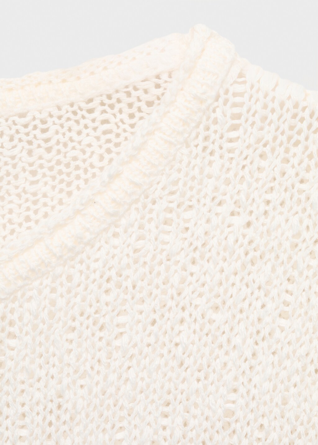 Textured knit sweater - Off White