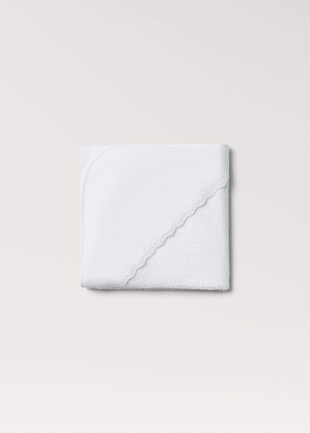 Children's hooded towel - White