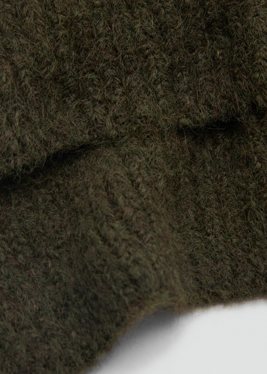 Crop turtleneck shawl - Ecru