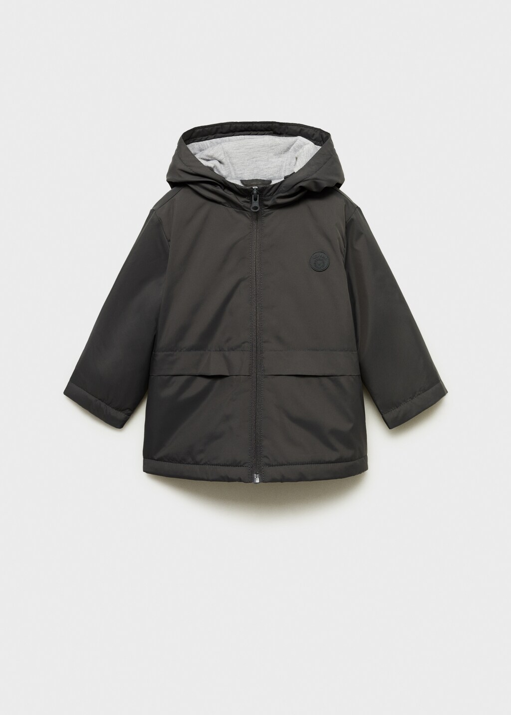 Hood quilted coat - Charcoal
