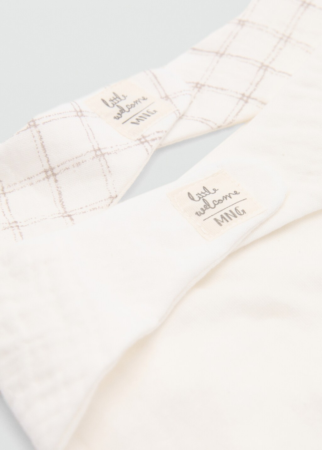 2 Printed bibs pack - Off White