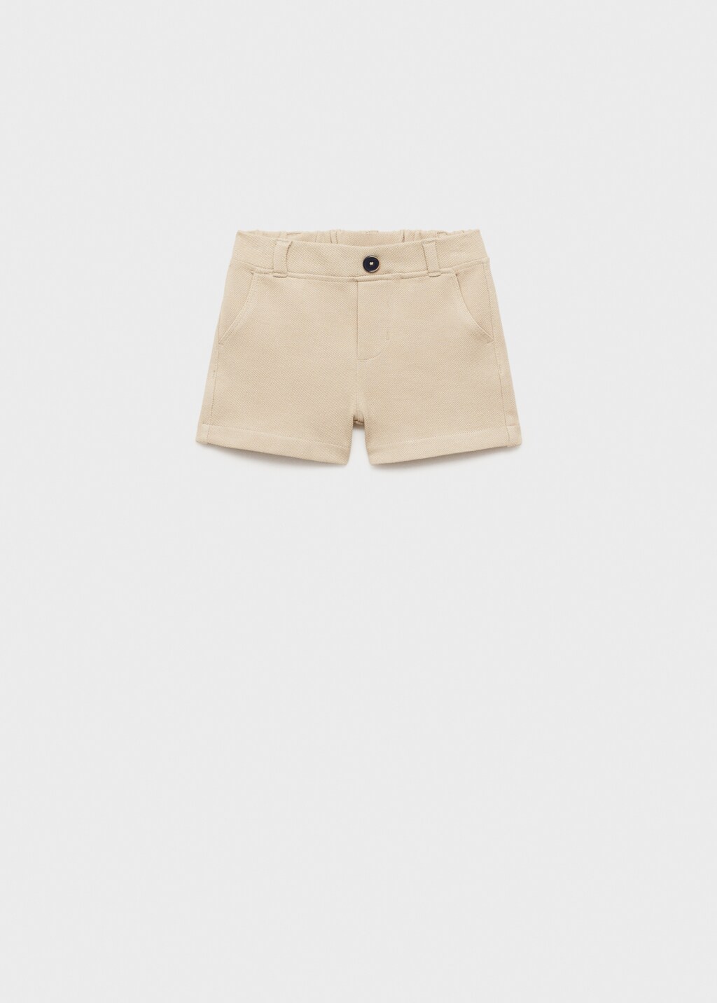 Cotton piqué Bermuda shorts - Dark Navy