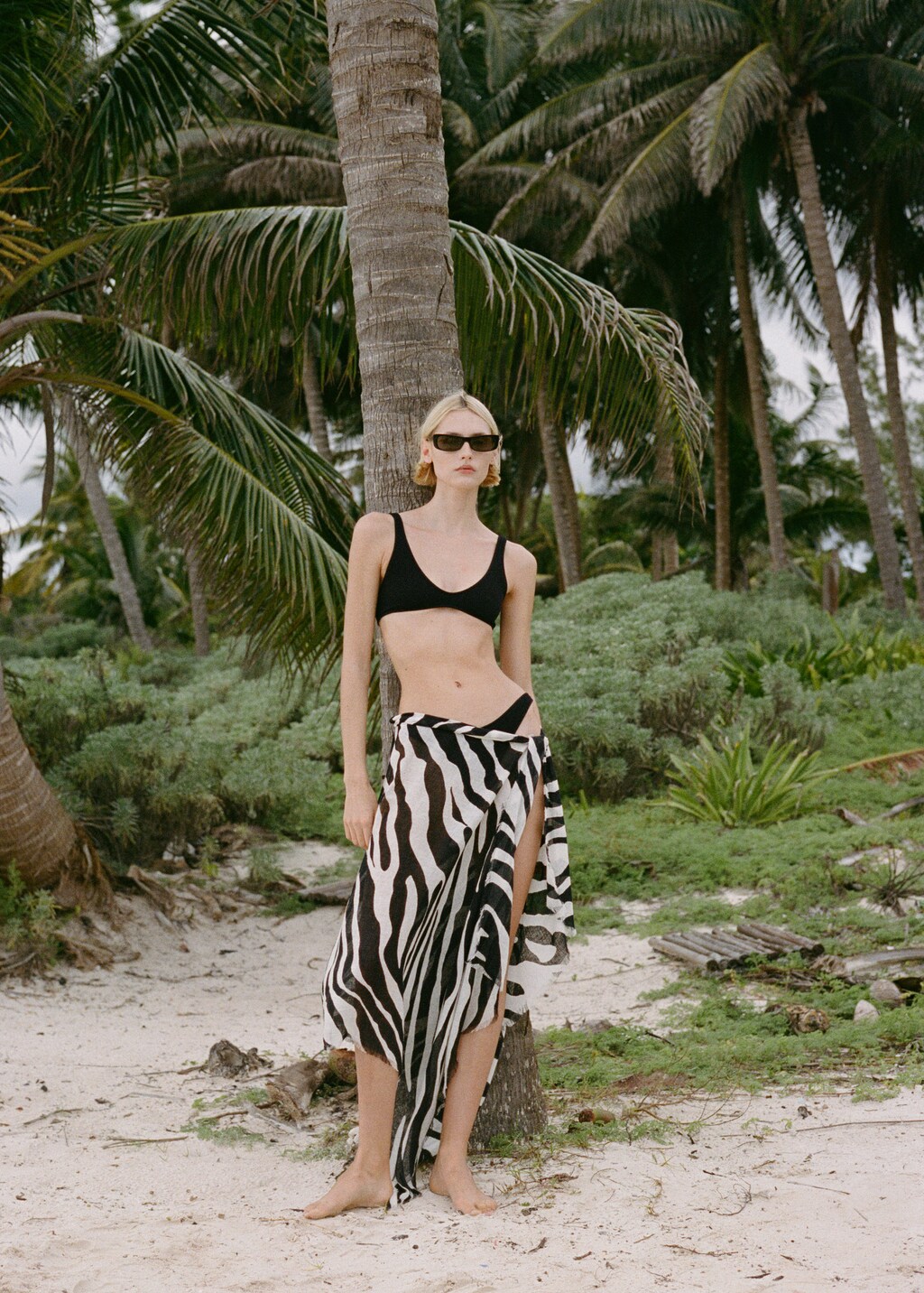 Ribbed bikini bottom - Red