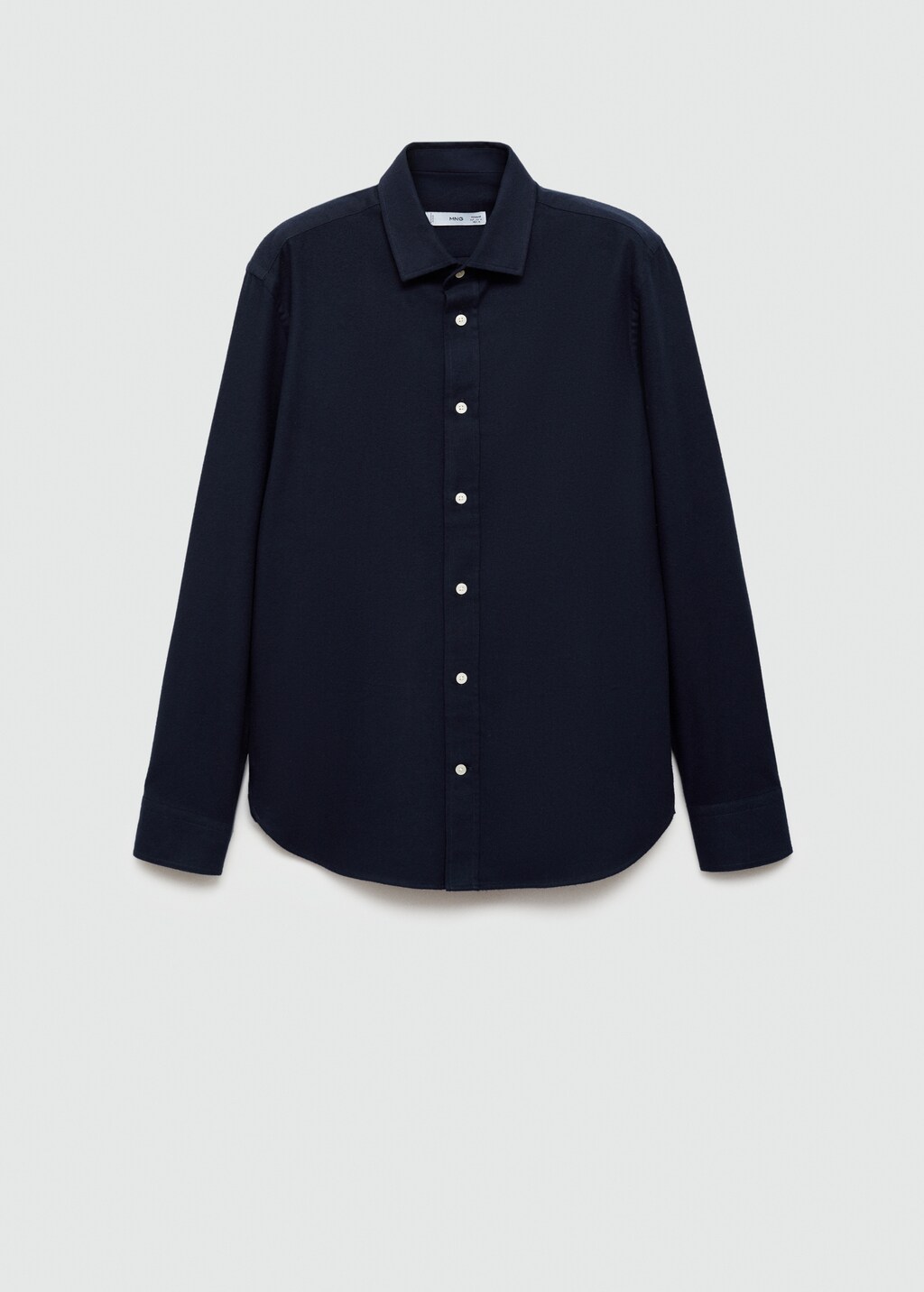 100% cotton flannel regular-fit shirt - Light/Pastel Grey