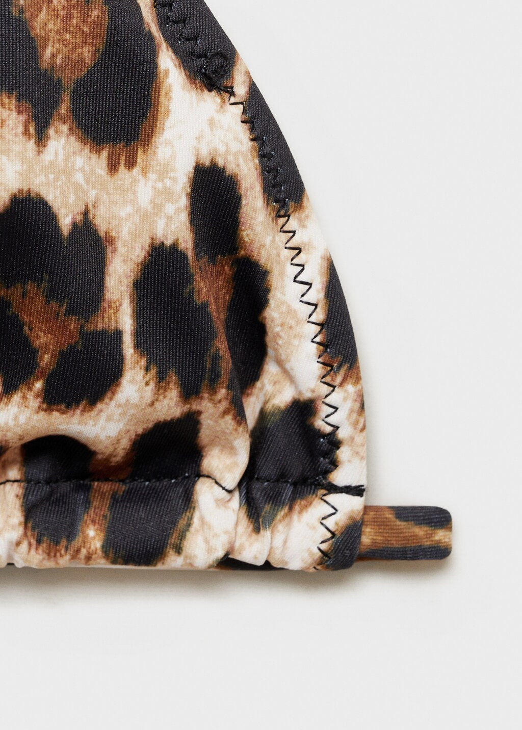 Leopard-print bikini top - Brown