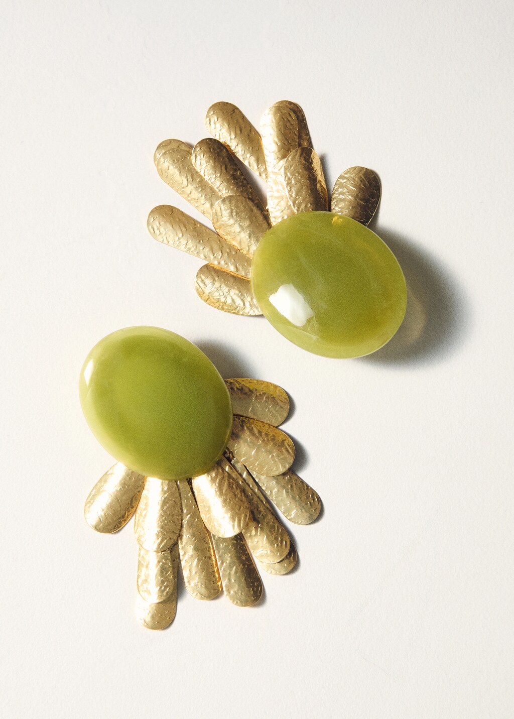 Circular waterfall-design earrings - Gold