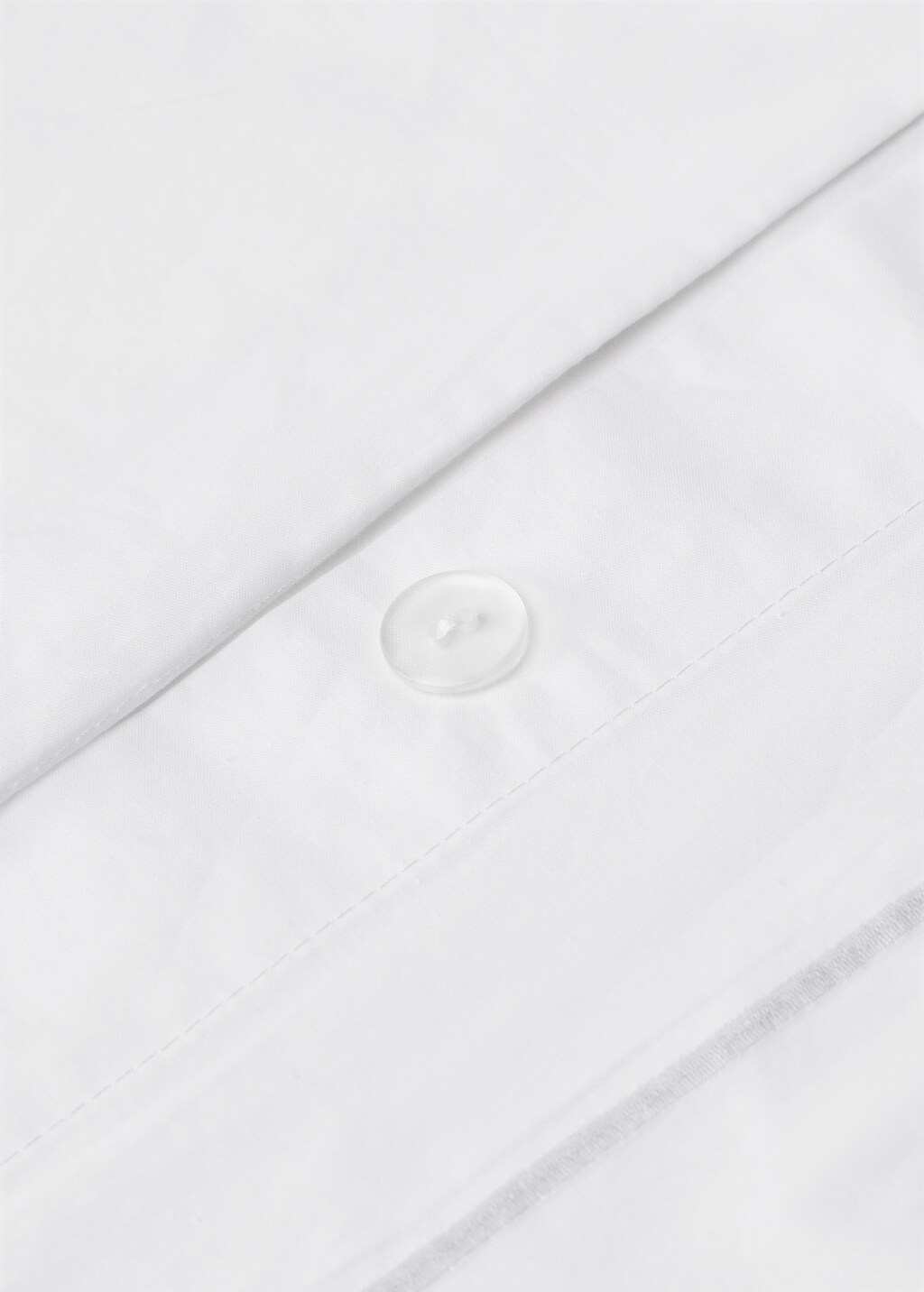 Scalloped cotton percale duvet cover for 180/200 cm bed - Medium Brown