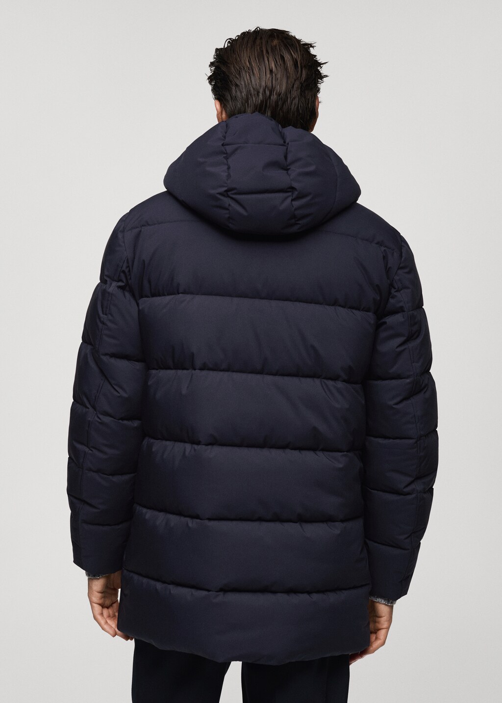 Water-repellent quilted coat - Dark Navy