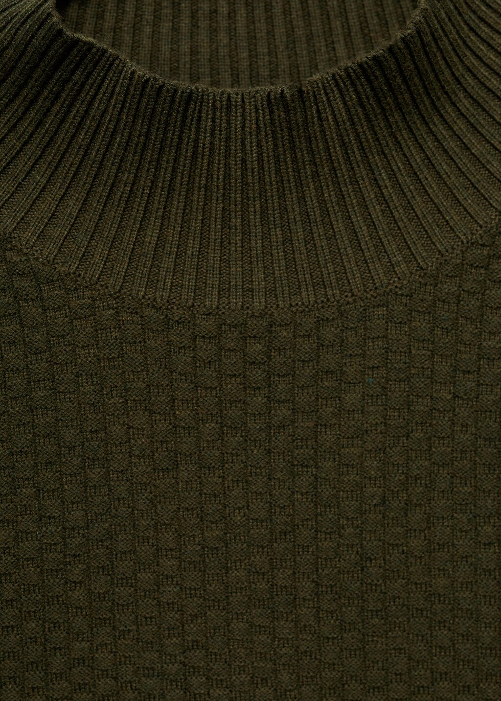 Cotton sweater with perkins-neck  structure - Sand