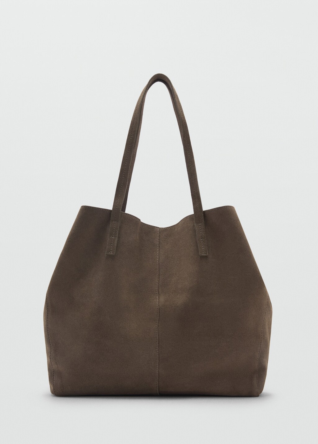 Suede shopper bag - Burgundy