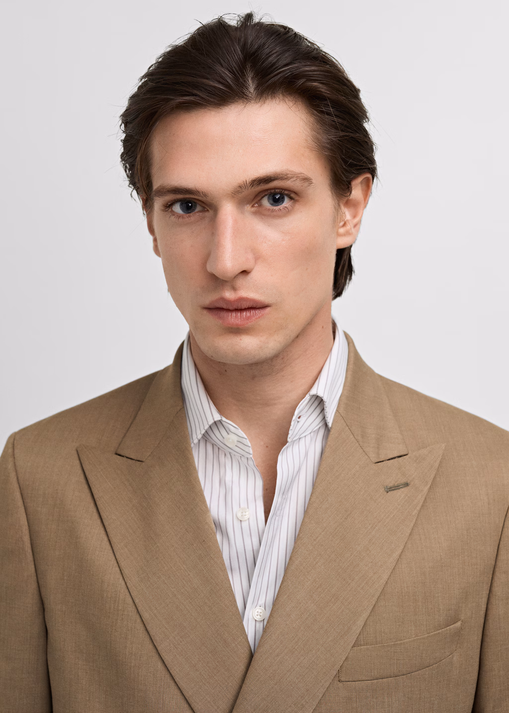 Monaco double-breasted slim-fit suit jacket - Dark Navy