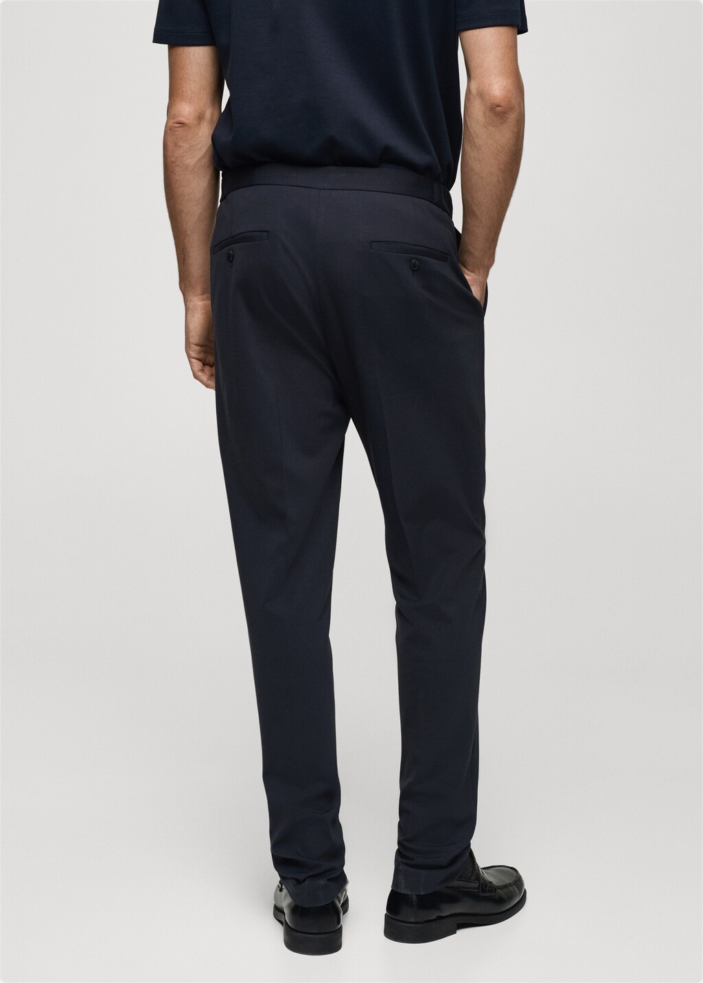 Zurich slim-fit suit trousers - Dark Navy