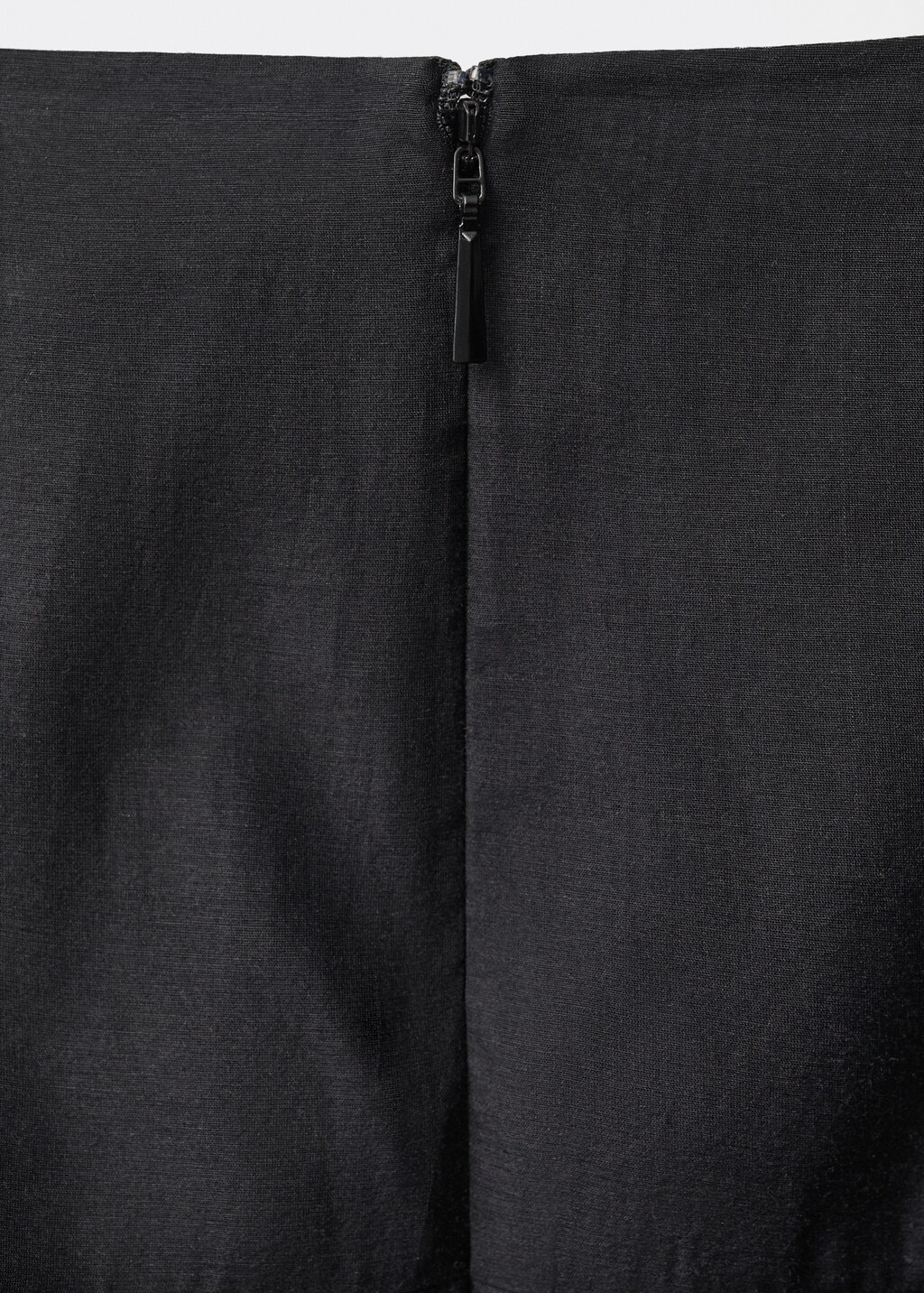 Semi-transparent silk midi-skirt - Black