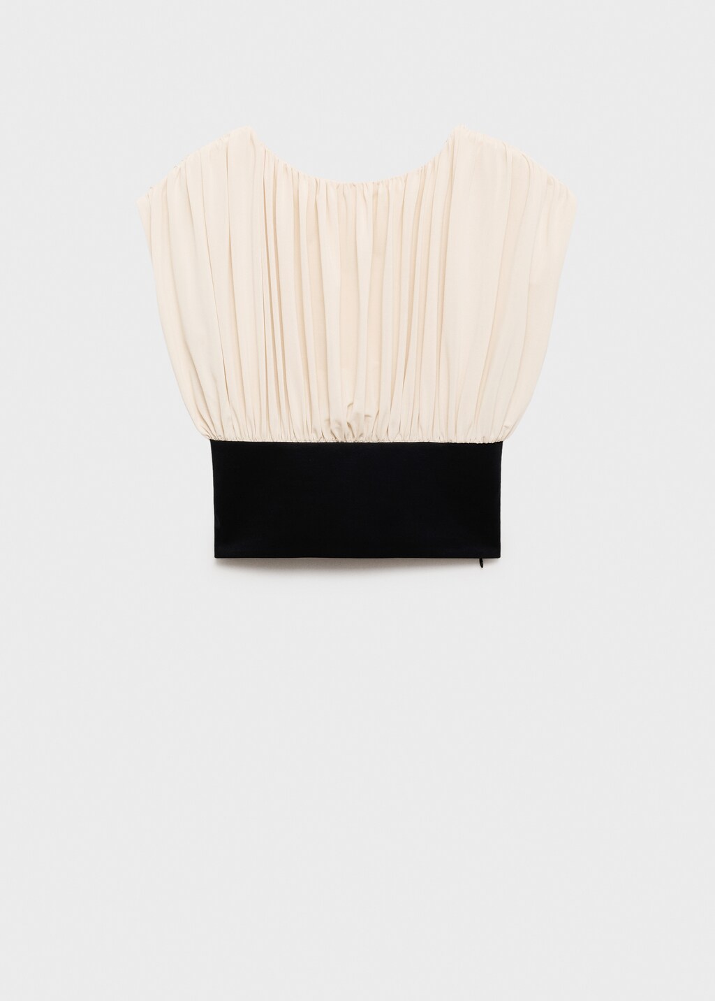 Combined draped top - Ecru