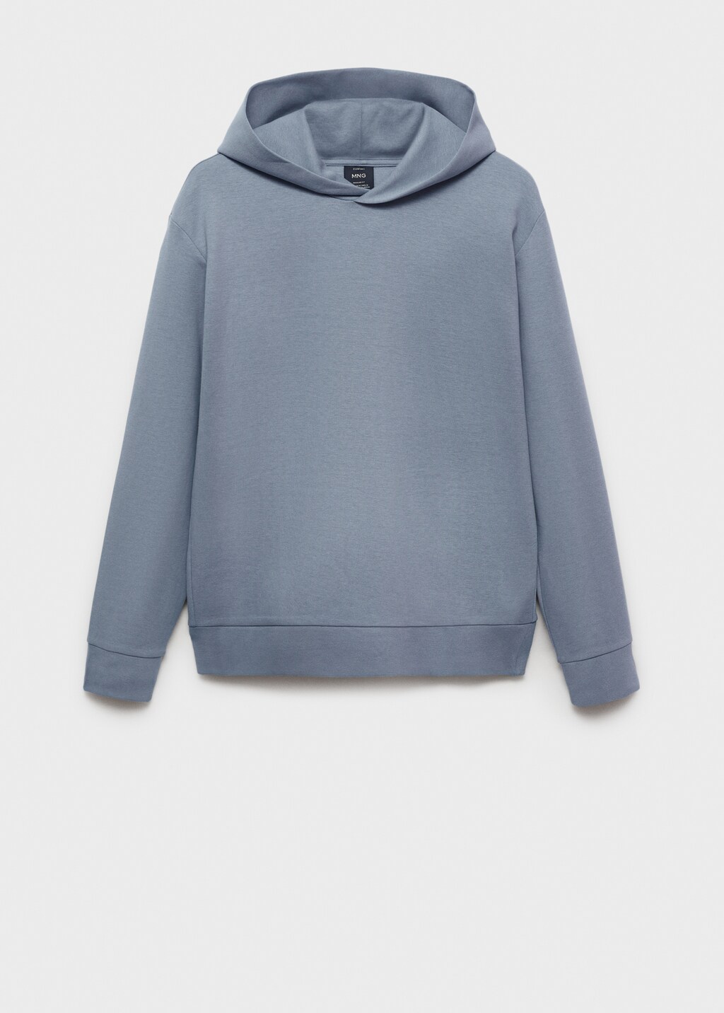 Regular-fit cotton hoodie - Night Blue