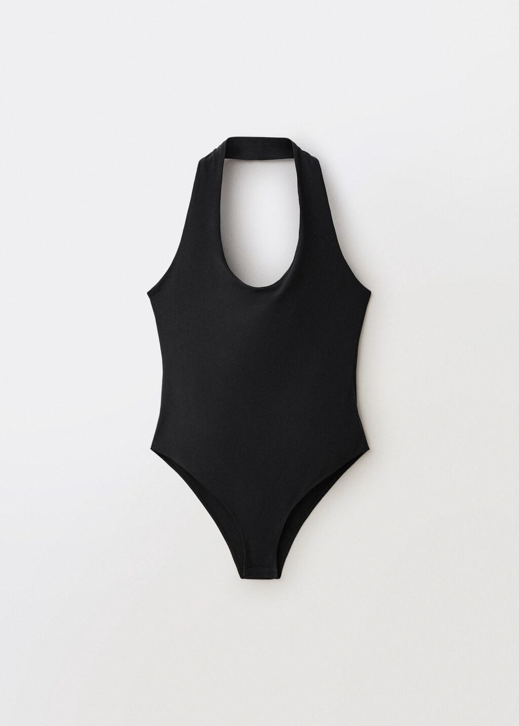 Open-back halter bodysuit - Black