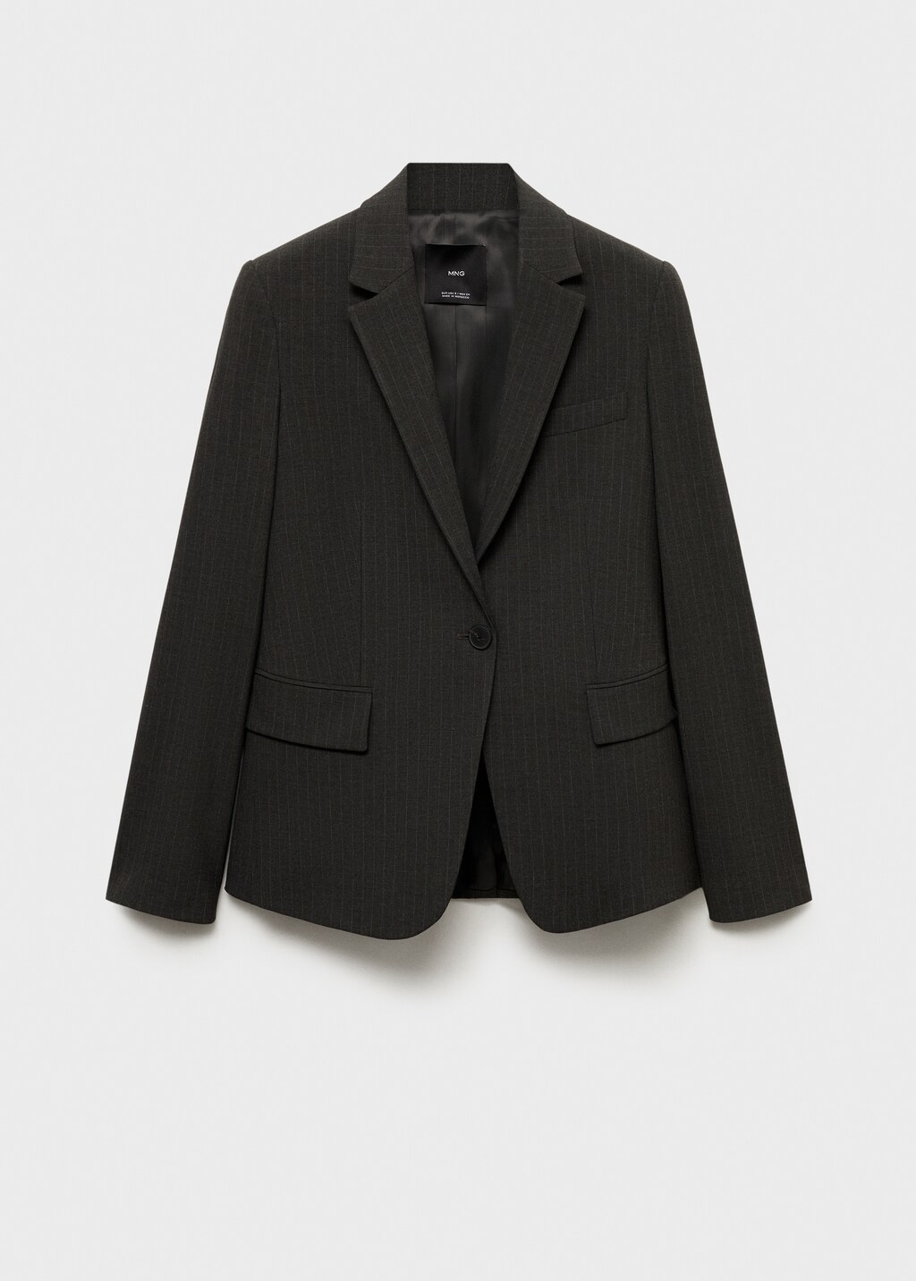 Pinstripe suit jacket - Dark Heather Grey