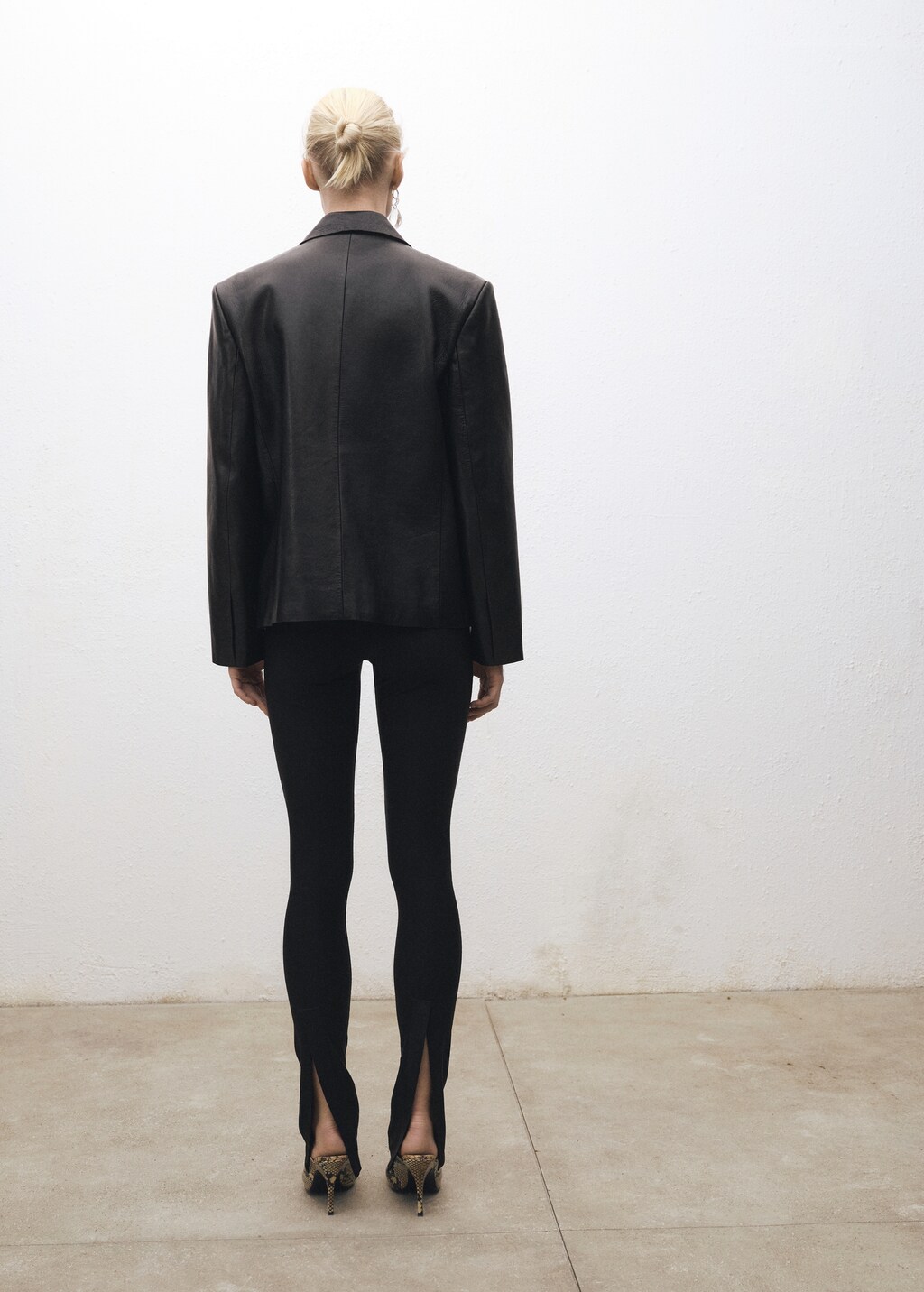 Leggings with zip - Black