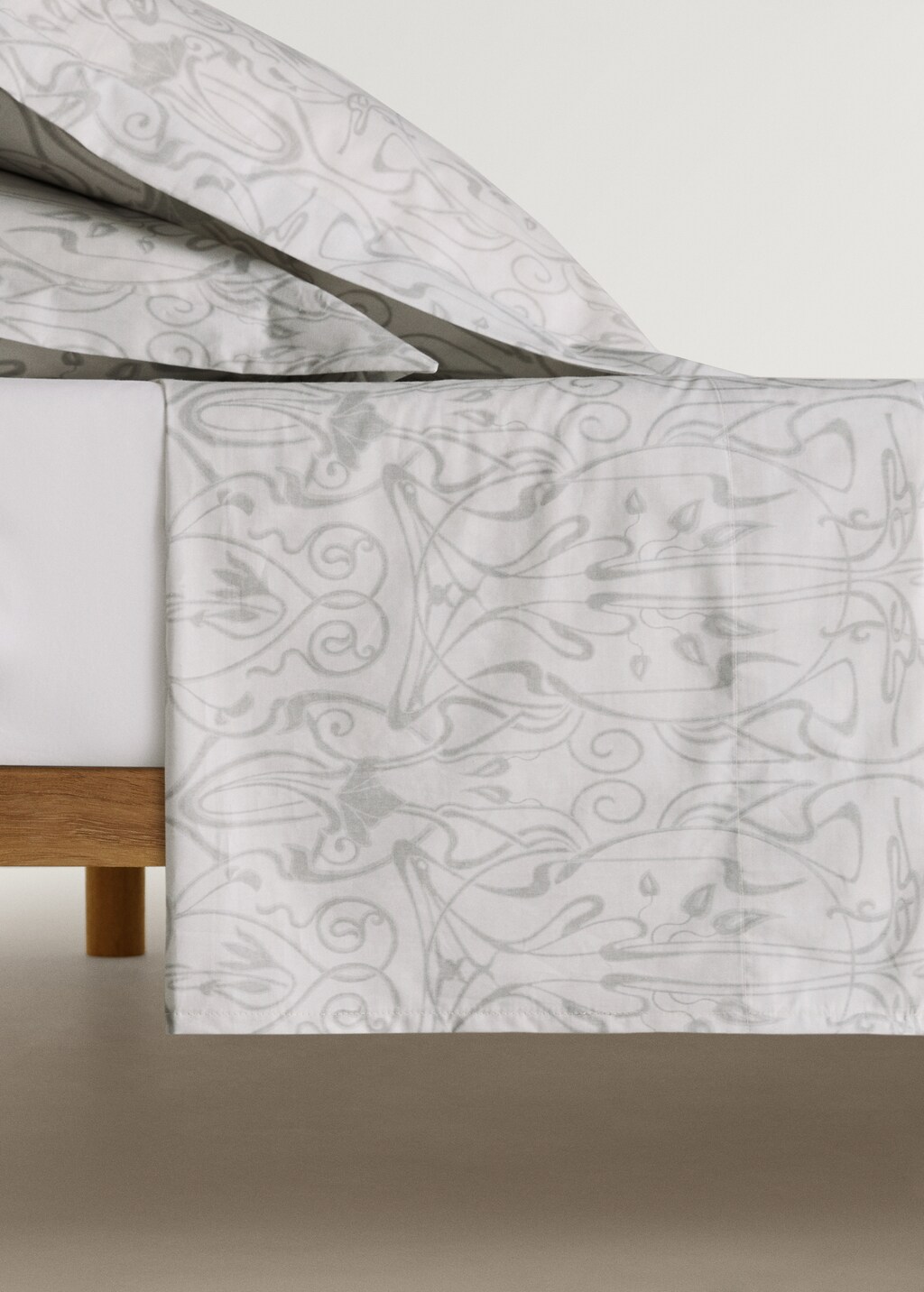 Flat sheet medallon - Light/Pastel Grey