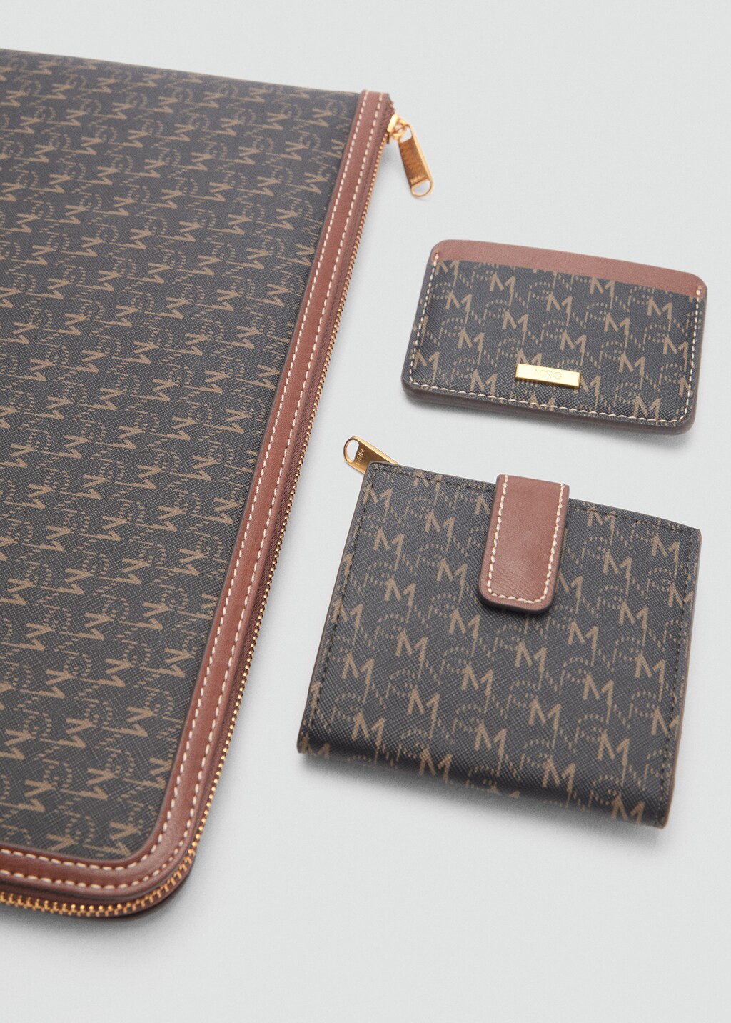 Card holder with printed logo - Brown